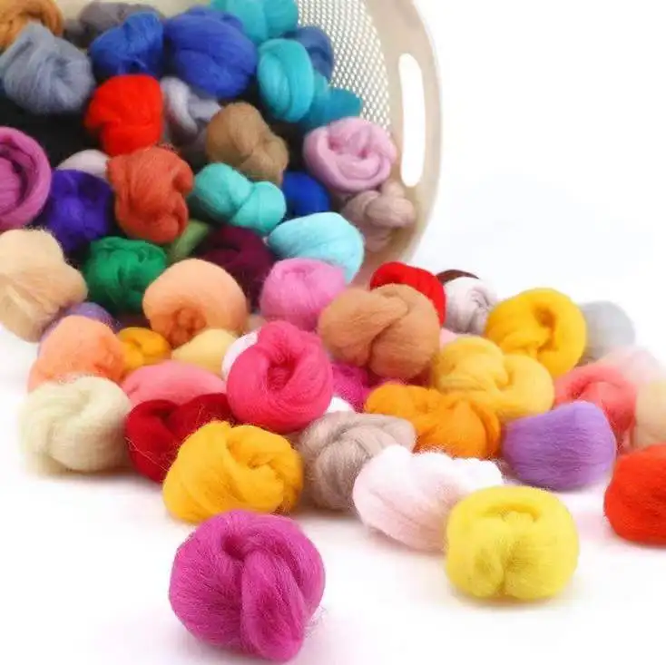 trending products 2022 new arrivals Merino Wool roving wool dyed wool roving for felting