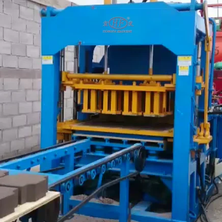 HONGFA concrete block machine QT4-15D fully automatic concrete block molding machine solid hollow color block concrete machine