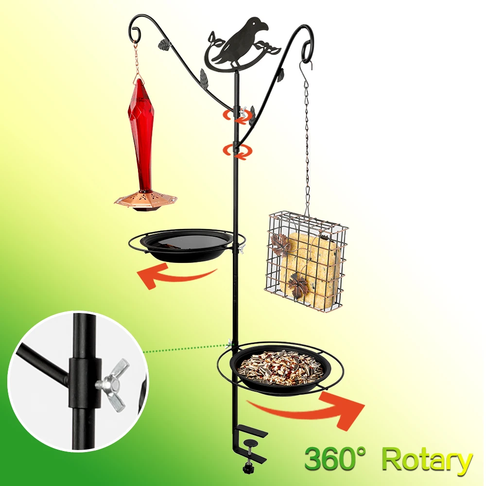 Bulk Wholesale Metal Pole Hook Trays Bath Hanging Birds feeder and Drinker