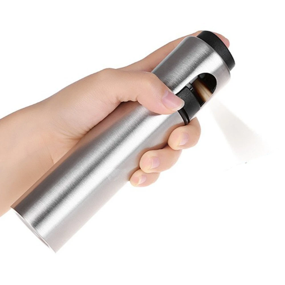 
oil vinegar hand pump press sprayer dispenser with stainless steel bottle 