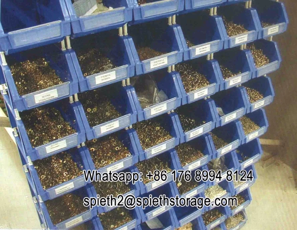 Colorful plastic bins storage boxes with white column