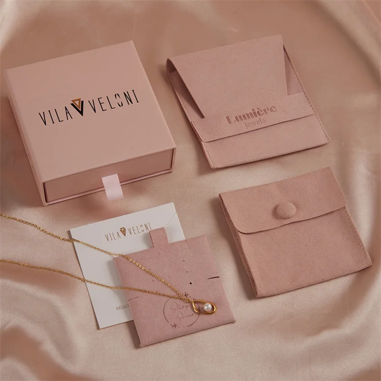 Nice paper bag with logo print with jewelry paper box