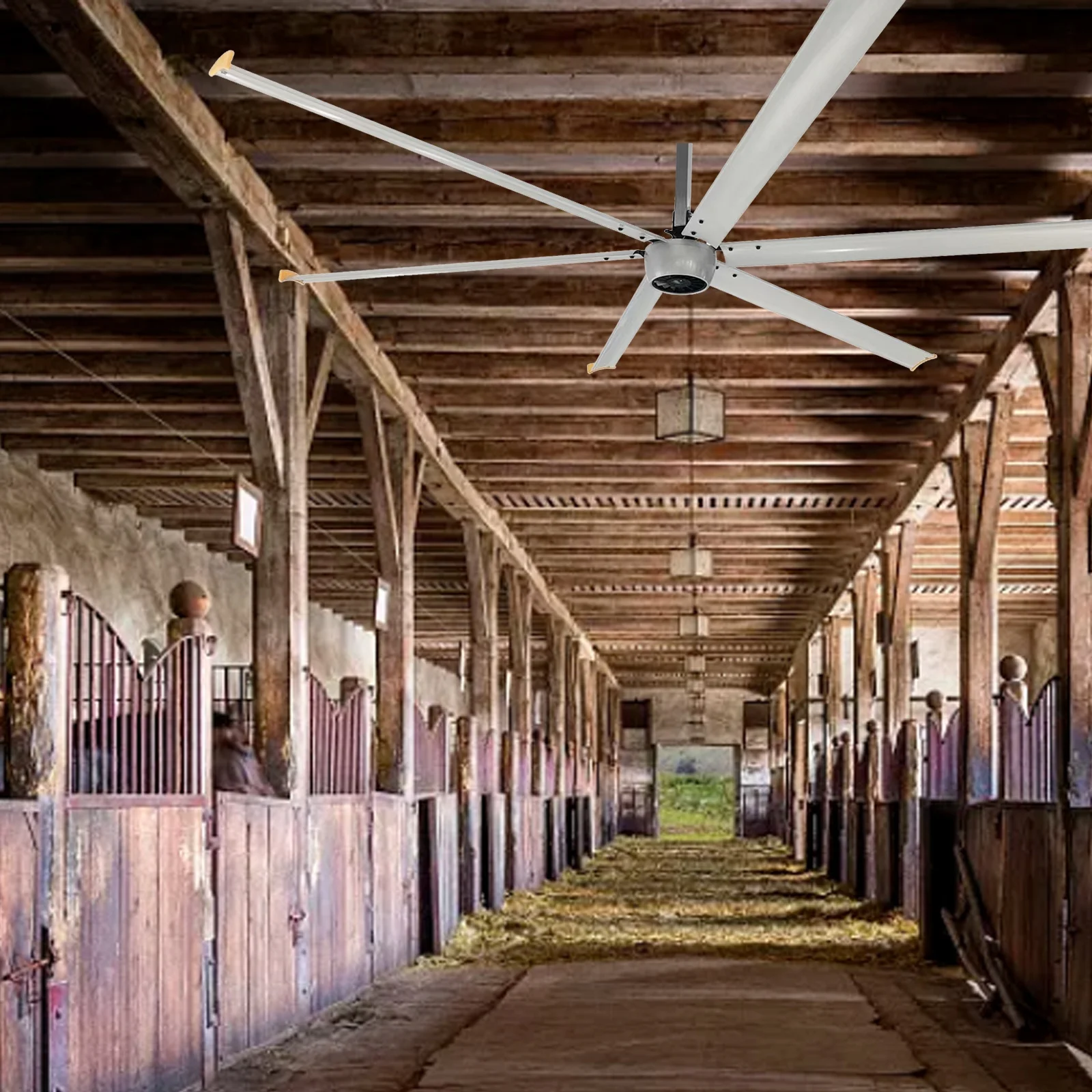 Commercial Canteen use 12ft 24ft AC motor Industrial ceiling hvls fan