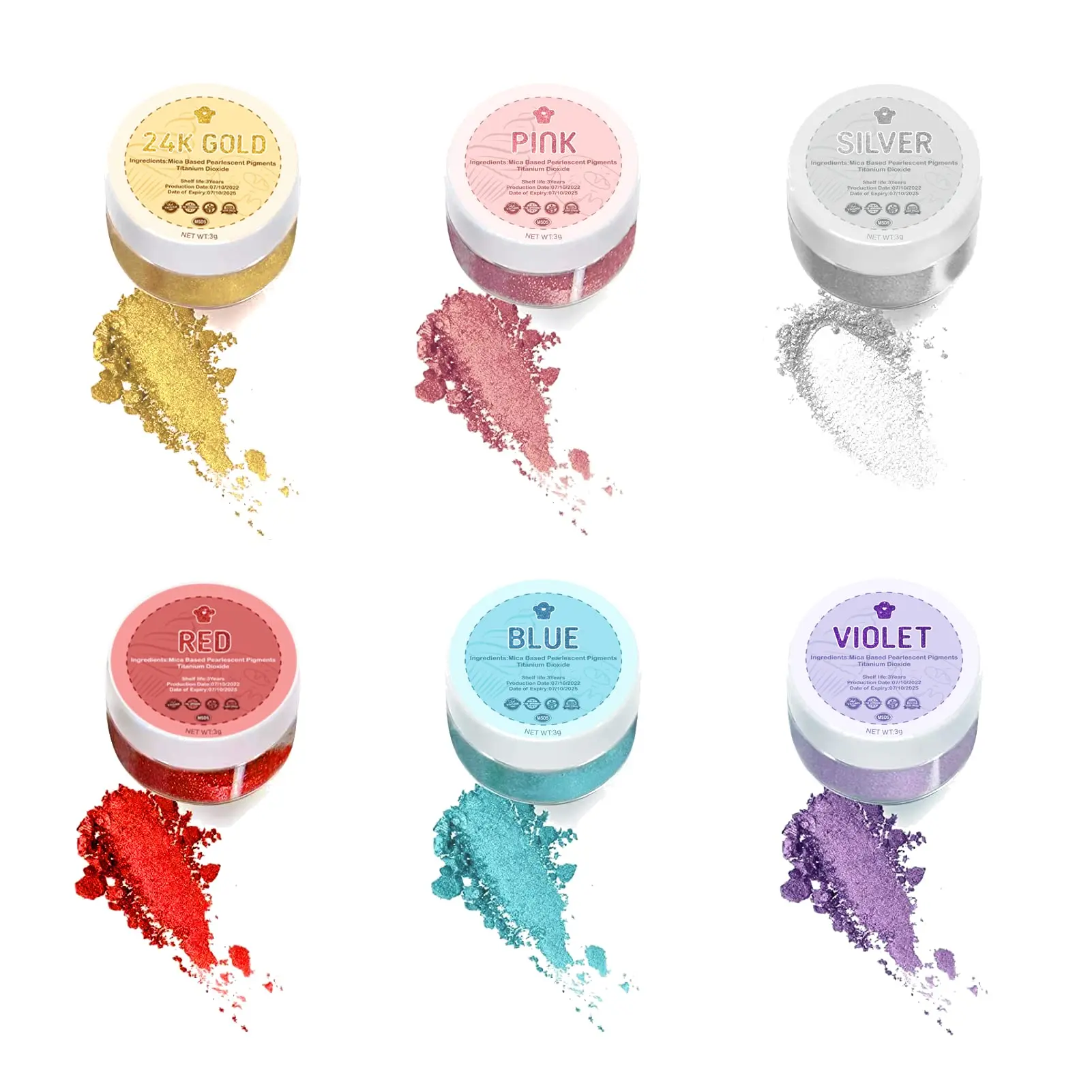 Factory Glitter Food Grade Cake Dust Shimmer Powdered Edible Metallic Powder Food Coloring