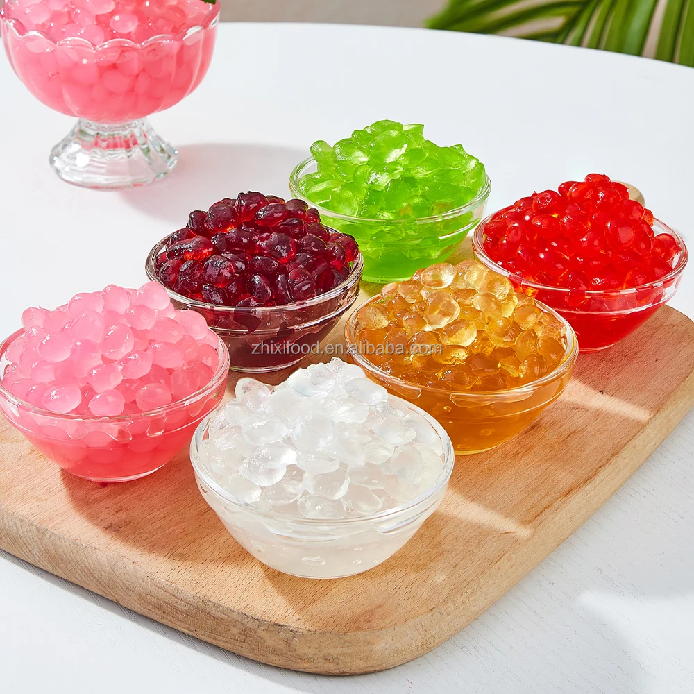 Мини Хрустальный жемчуг Boba 1 кг готовый к употреблению Kanten агаровое желе для Пузырькового чая