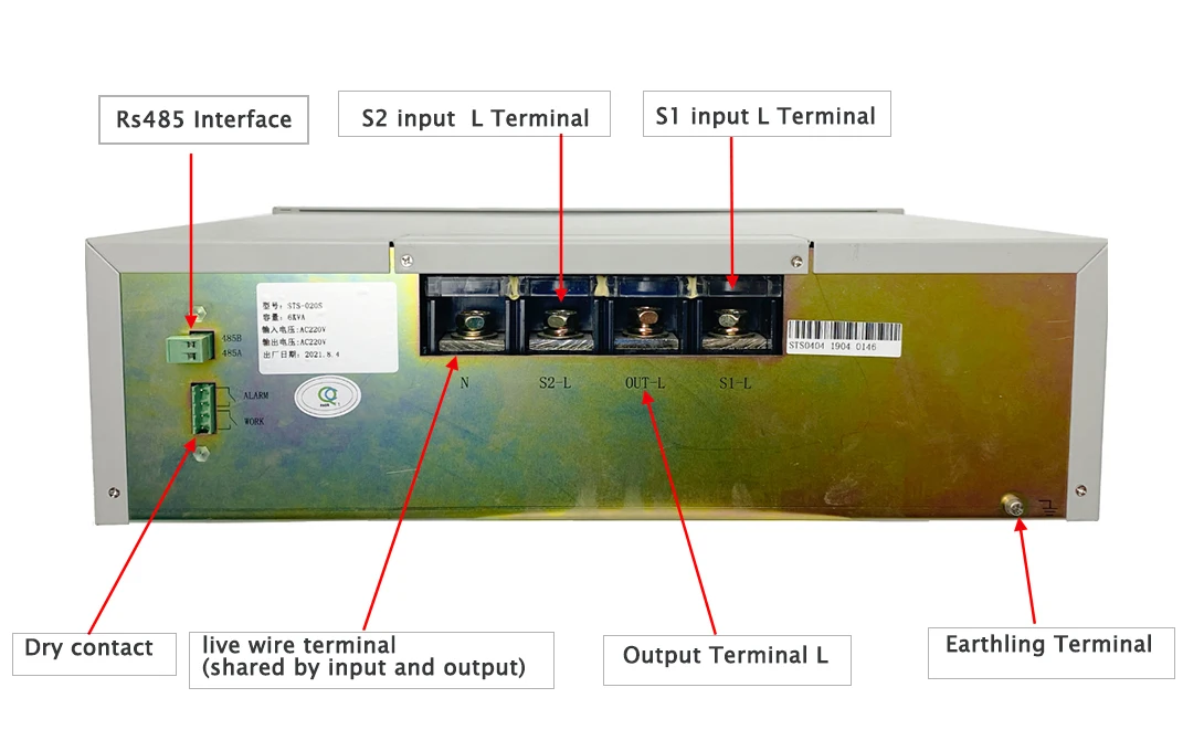 19 1u 220v AC 27.3A Single-phase 6-30kva 500map sts static transfer switch STS price