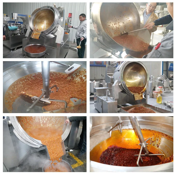 tomato sauce  ketchup making machine 100L 200L 300L automatic double jacketed kettle