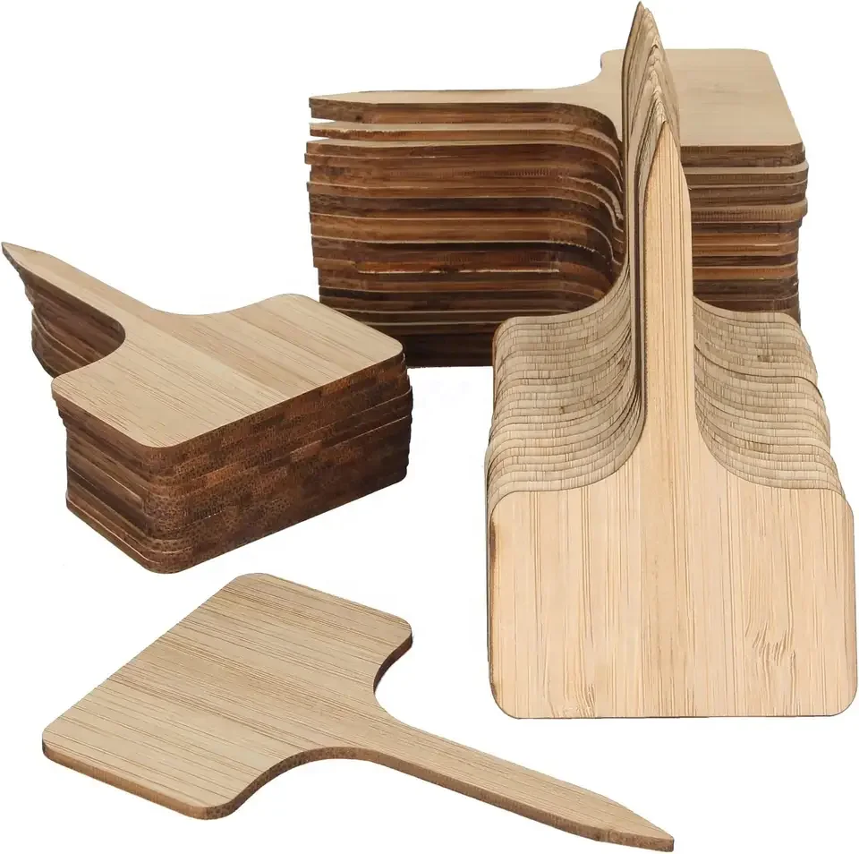 T-Shape Wood Sign Tags Tools Garden Supplies Bamboo Plant Labels For Nursery Pots Seeding Bonsai Potted Herbs Flowers
