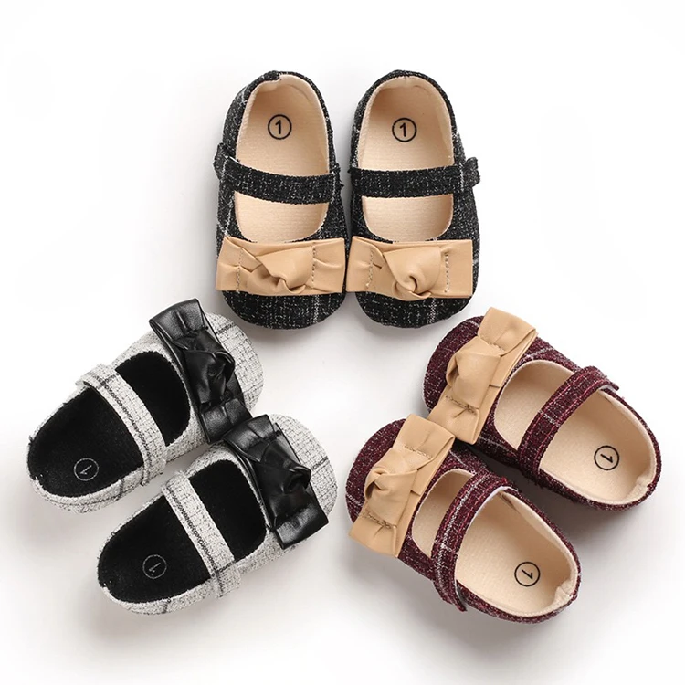 Hot sale factory direct price baby light shoes kids cute Bow infant shoes