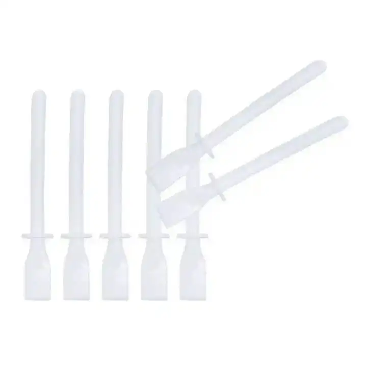 Keep Smiling 13cm Flat Straight White Stick Plastic Spatula Art DIY Hand Tools Oil Painting