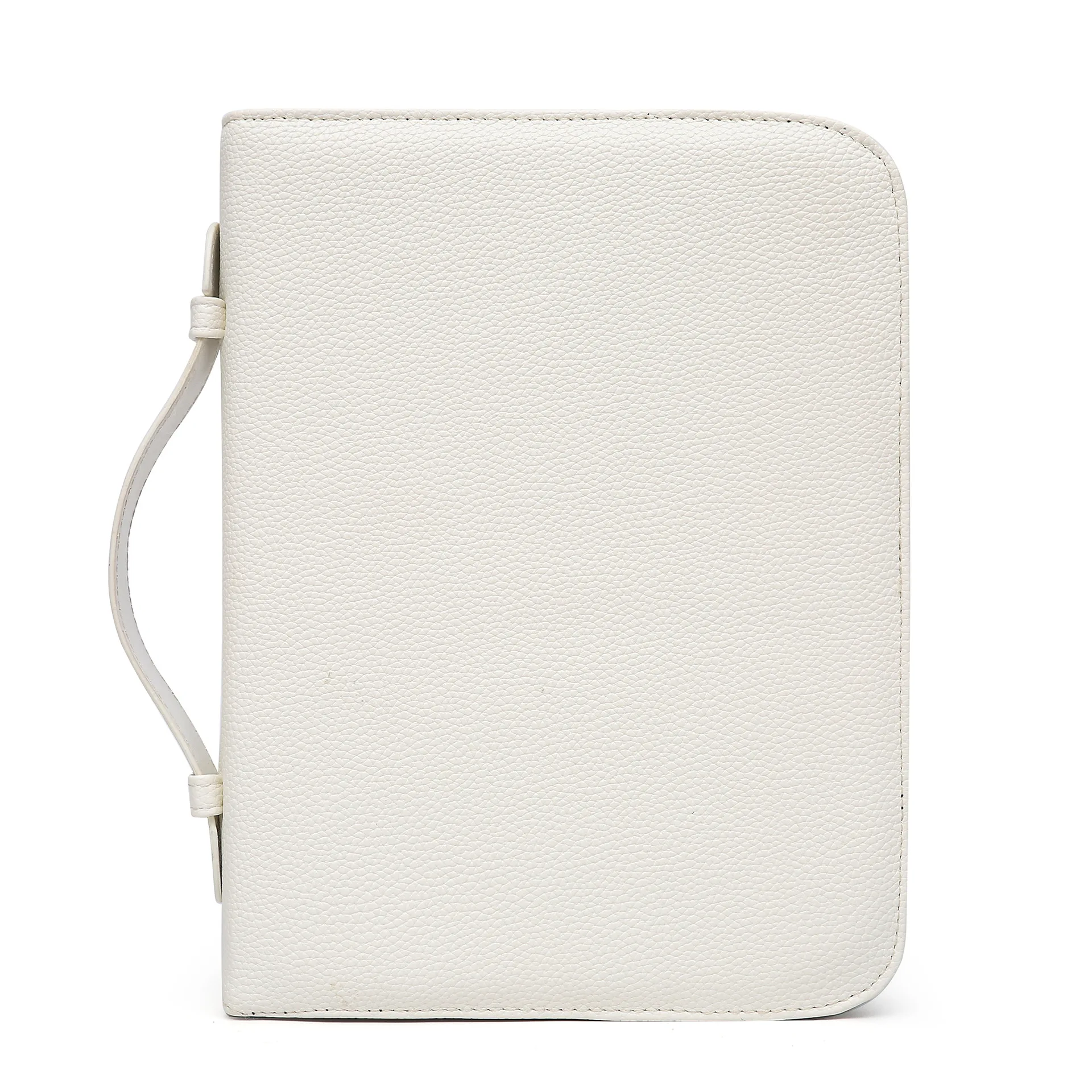 X813 Quality Bible And Book Cover Case Pu Leather Bibble Cover Case With Zipper Custom Color Carrying Bible Case With Handle