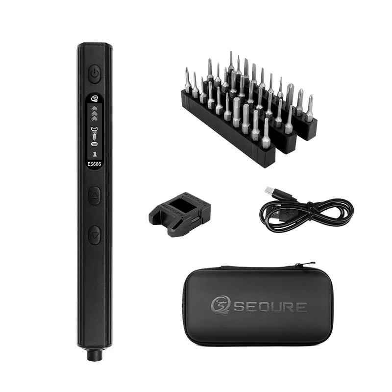 SEQURE ES666 Kit Smart Electric Screwdriver Support Sensing Fixed Automatic Working Modes for RC Drones Mobile Phones Computers
