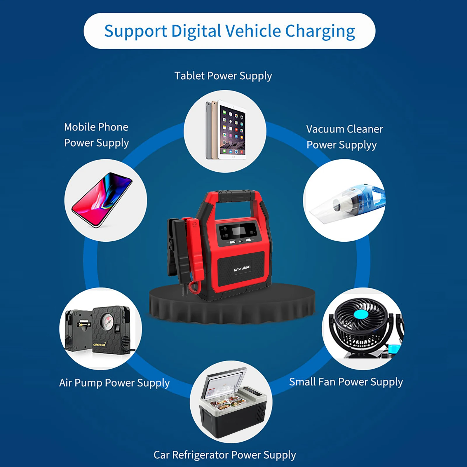 12V 24v Diesel Vehicle Car Jump Starter Power station 2000A For Truck Lorry Excavator Crane For Emergency Situation 40000mAh