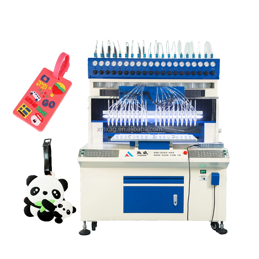 Pvc Key Chain Dispensing Machine Soft Pvc Garment Label Making Machine Zipper Puller dripping machine
