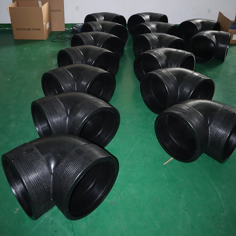 PE100 SDR11 PN16  25 -630mm 630mm 560mm 500 450 315mm HDPE Fittings HDPE Electrofusion 90 degree right angle Elbow