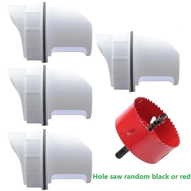 for Bucket Barrels Bin Rain Water Rodent Proof 3 Ports and Hole Saw Poultry Chicken Feeder Hen Trough Gravity Farm Chicken Feed