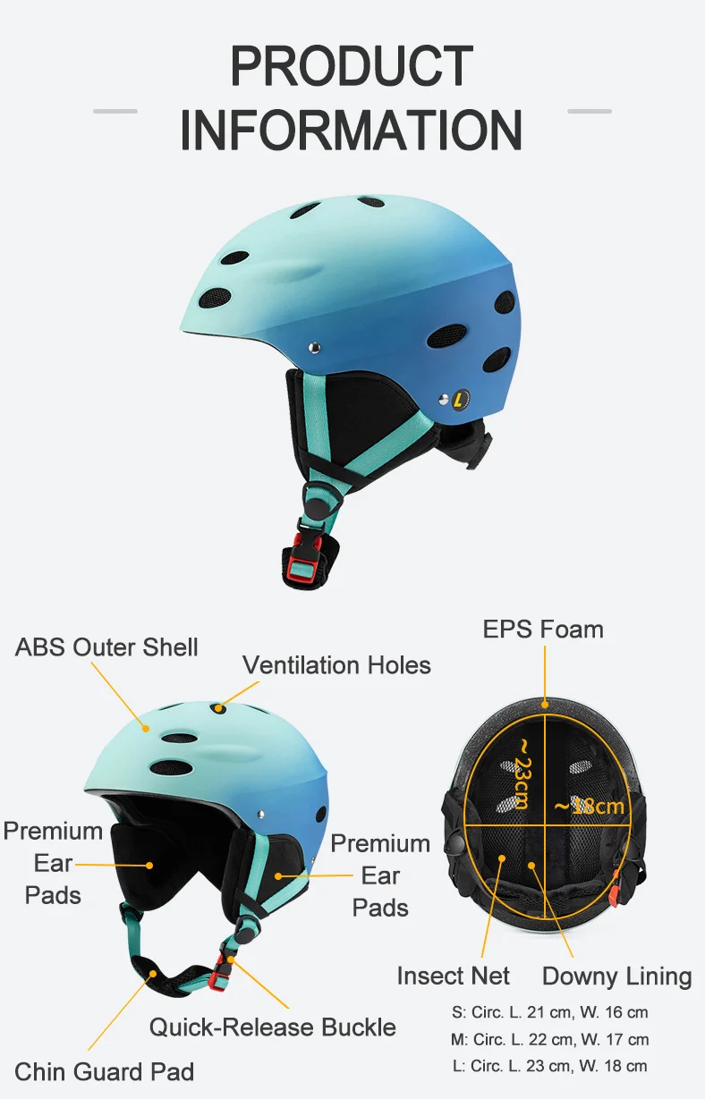 Adjustable Dual Sport Ski Helmet for Winter Breathable and Impact-Resistant with Anti-Insect Mesh Winter Sports Gear