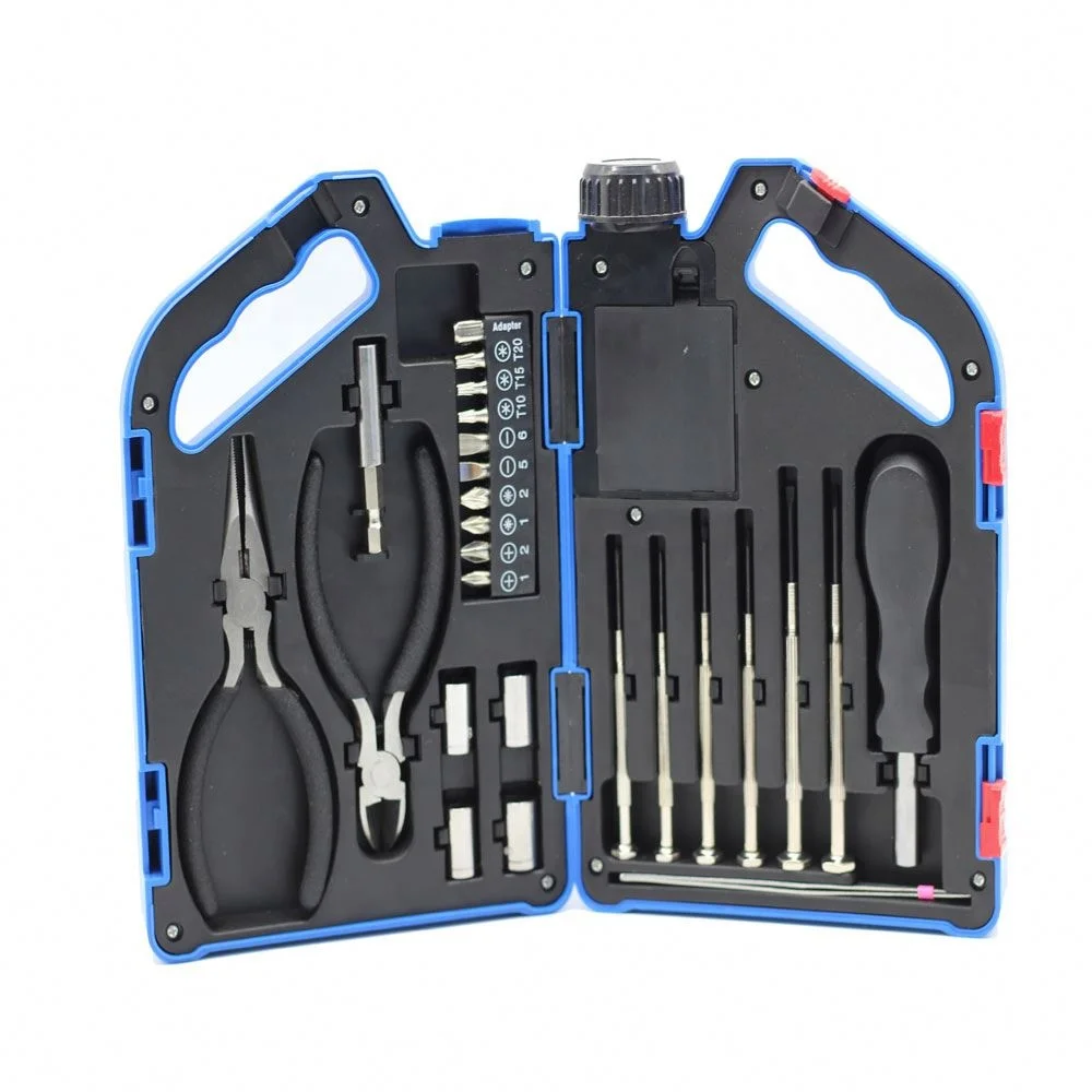 New 25 Pcs Multi-function Household Tool Kit Portable Multi-function Hand Tool Box Set Repair Tool Box Hardware Toolbox