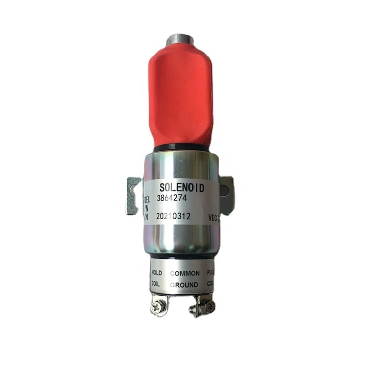 24V Fuel Pump Shutoff Solenoid valve 3864274 for 4BT 4B3.9 Engine Parts