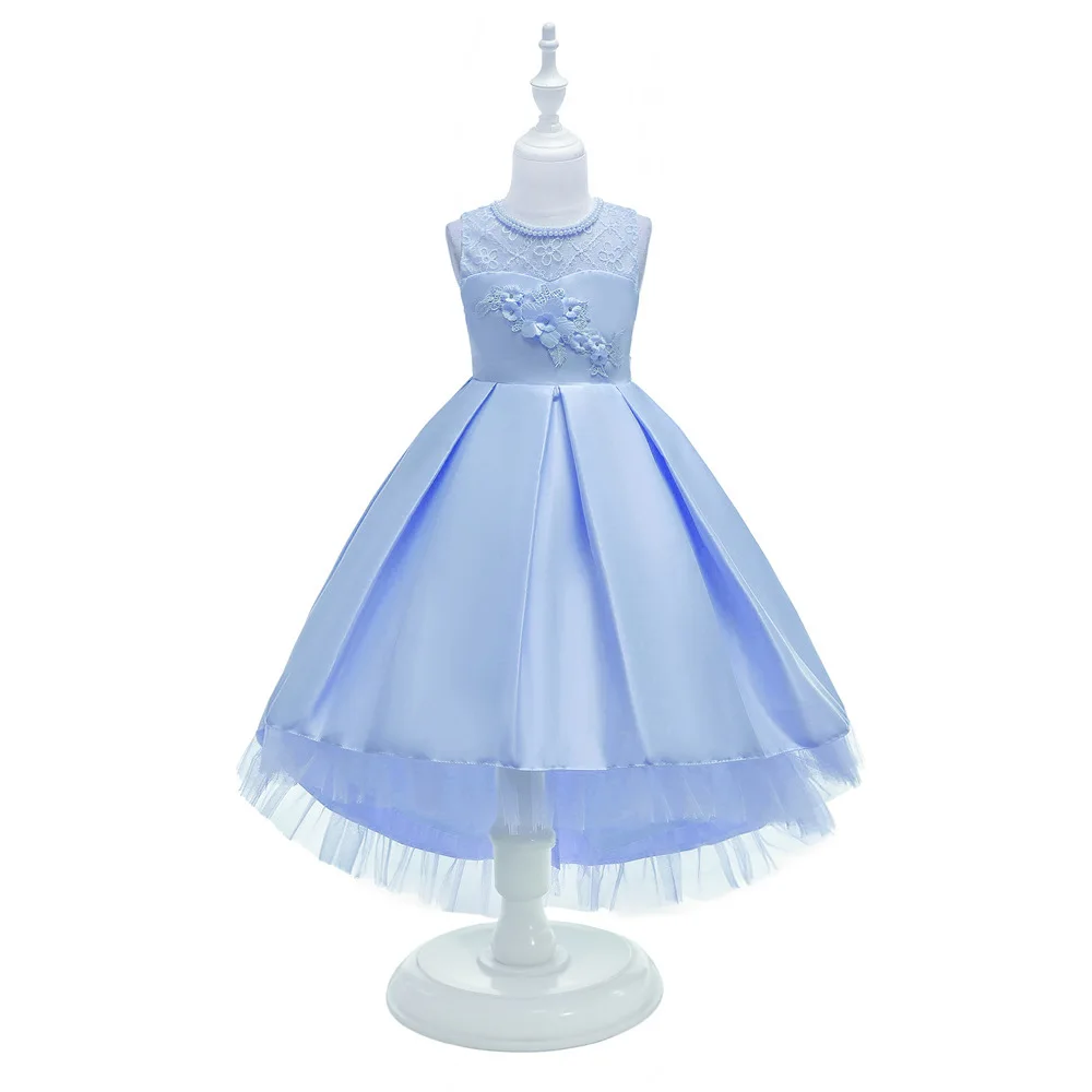 Summer lace tutu princess bluey kids clothing evening one piece 2-10 year party toddler flower girls dress