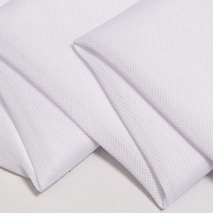 Quick Dry Coolmax 100% Polyester Textile Sublimation Jersey Pique Fabric for Sportswear Polydex Fabric Sublimation White