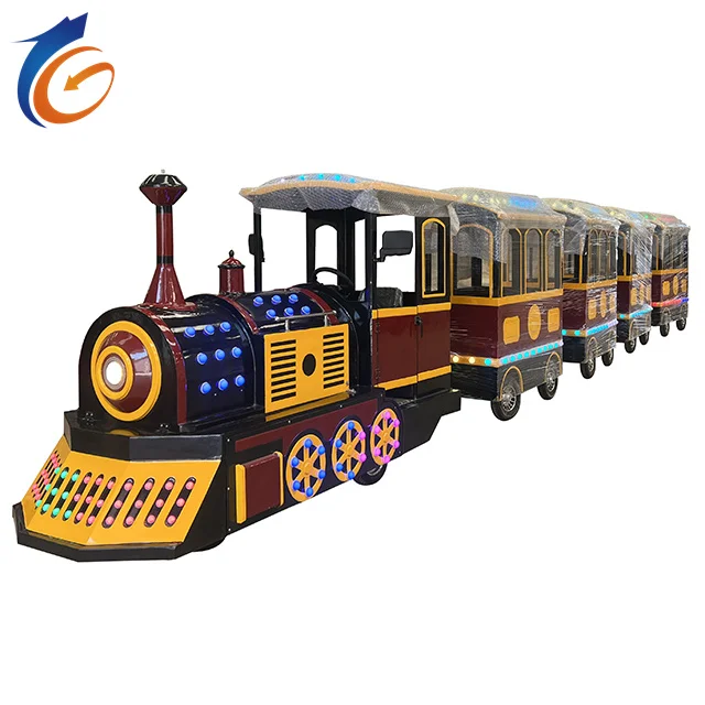 Zhengzhou Henan Factory Electric Tourist Train Locomotive Amusement Rides Electric Train for Home Use and Theme Parks