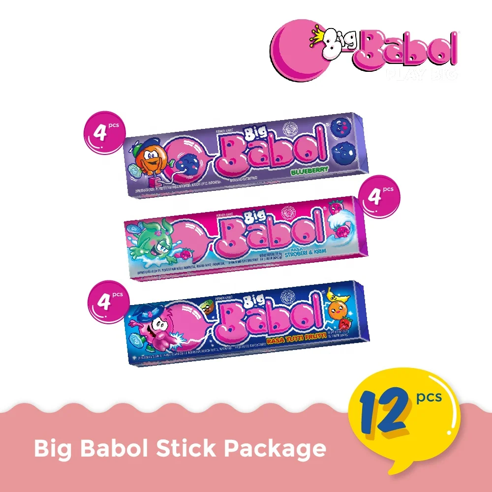 
Top Grade Big Babol Stick Blueberry 20x12 pcs the Best Chewing Gum 
