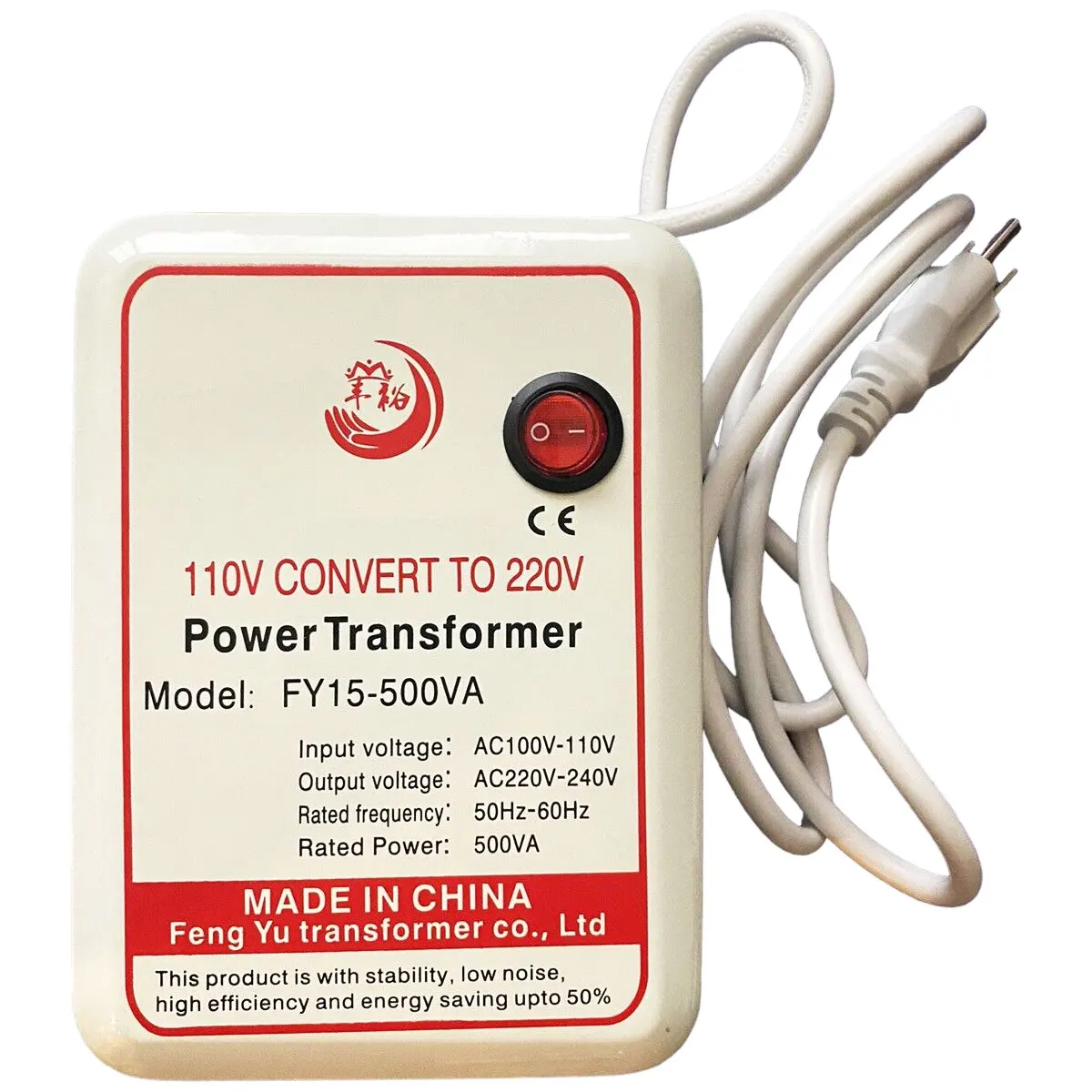 US Stock (500W) Voltage Converter from 110V to 220V High Performance Step-up Transformer DTF Parts Accessories Bulk Wholesale