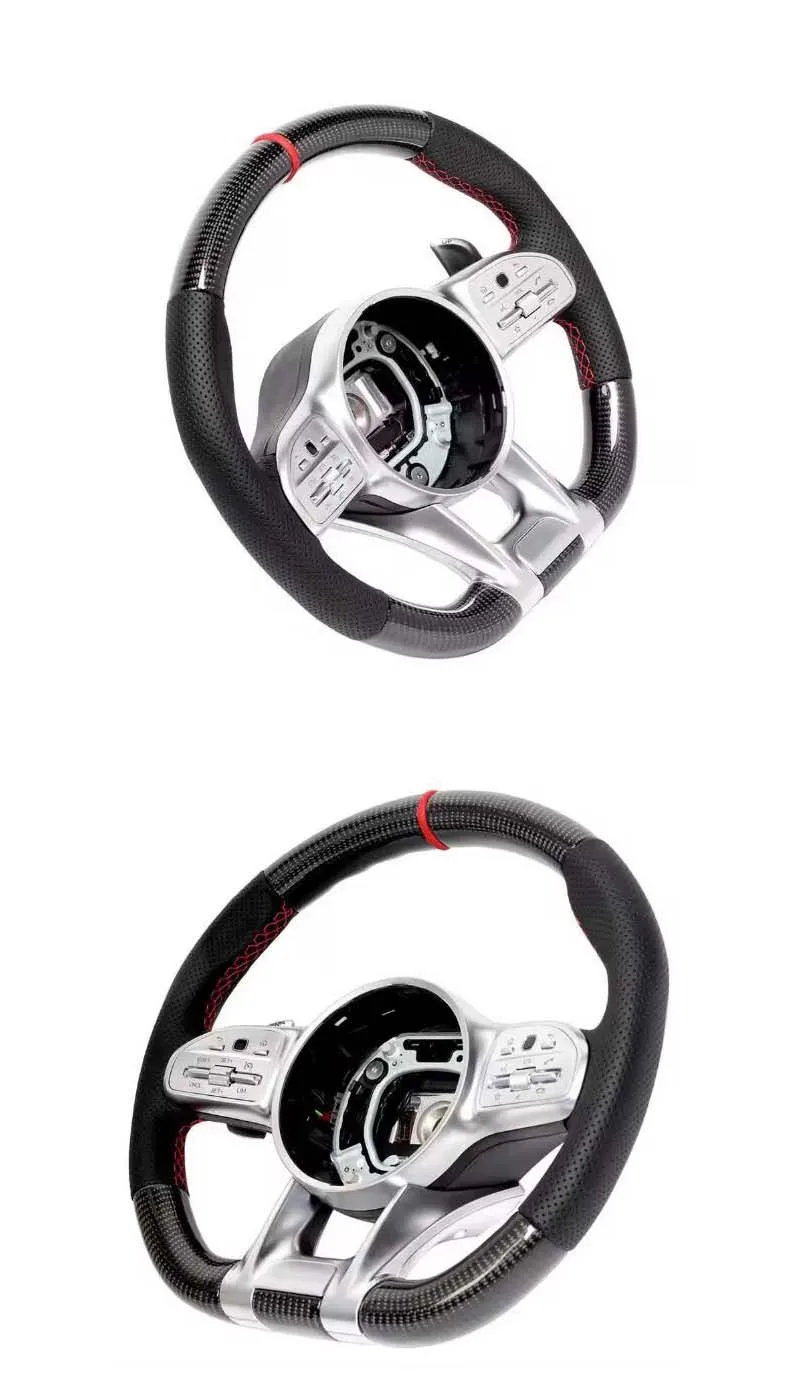 Custom Carbon Fiber Steering Wheel for Mercedes Benz AMG GT G C S Class W211 W222 W221 W204 W222 W205 W212 S63 C300 CLA GLE GLC