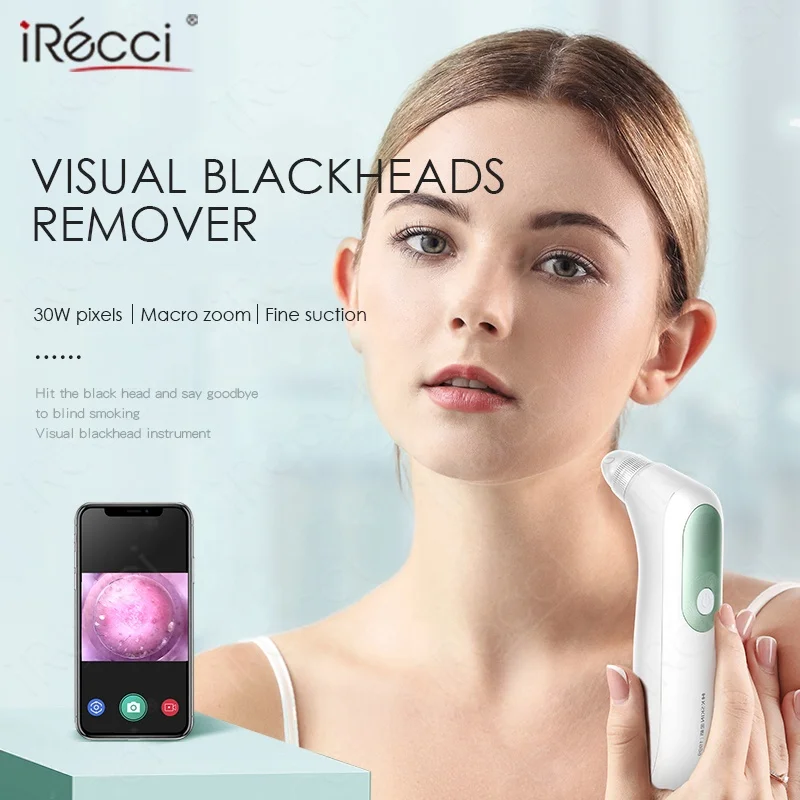 Прибор для вакуумной чистки лица с игл для прыщей 4 головка electric для Всасывания Лица комедонов машина красоты черных точек полоски для очиститель пор