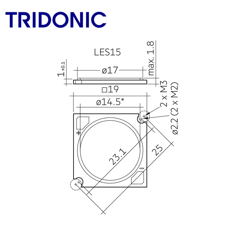 Модуль Tridonic COB SLE SNC8 15 мм 30 Вт-60 Вт 3000lm прожекторные модули все модели