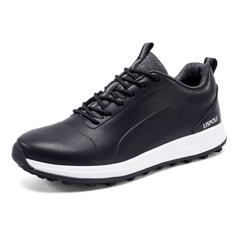 Wholesale Customized High Quality Oem Mens Leather Golf Shoe Sole Waterproof Rubber Golf Shoes For Men