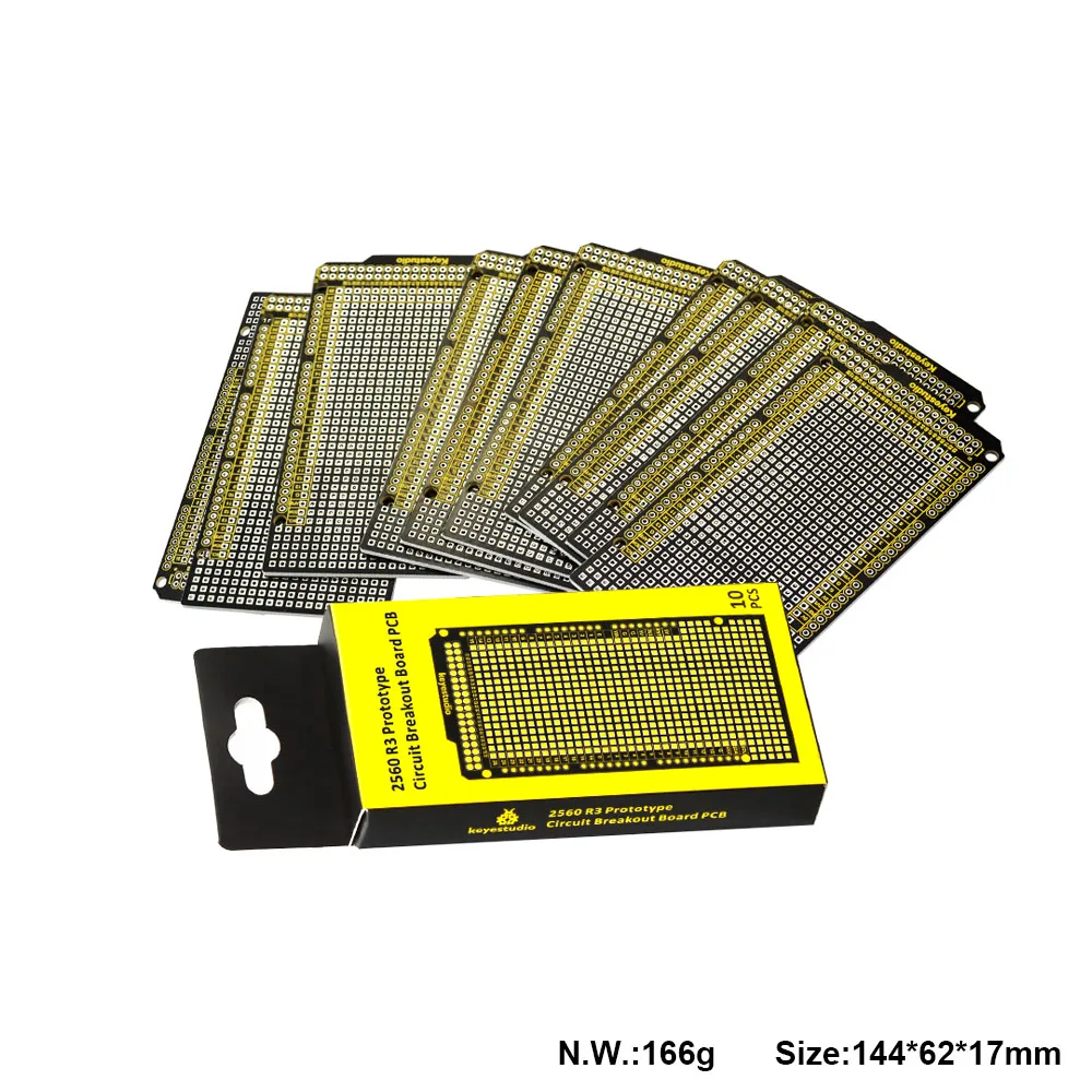  10 шт. Keyestudio Прототип PCB для Arduino MEGA 2560 R3 Щит DIY FR-4 экологически