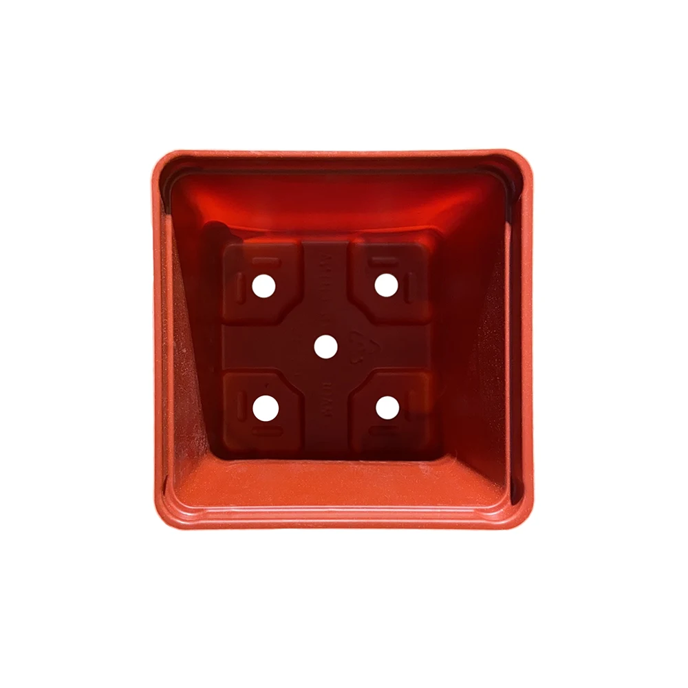 Square Colourful Eco-Friendly Growing Plastic Flower Planting Planter Pots