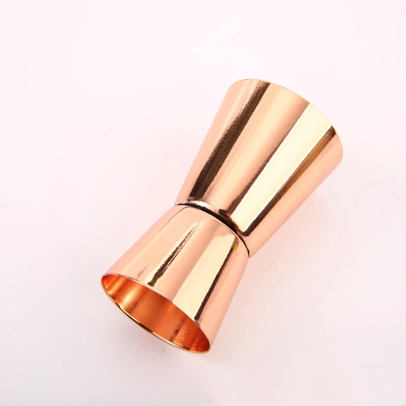 Wholesale Stainless Steel 15/30 25/50 ML Rose Gold Measuring Cup Cocktail Double Jigger