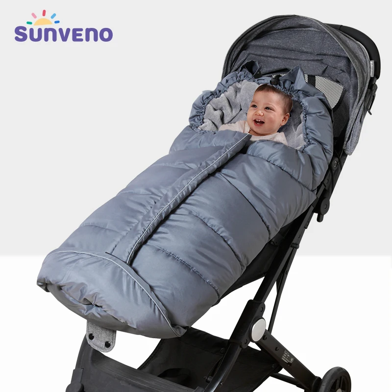 Sunveno Stroller Sleeping Bag Winter Stroller Envelope for Newborn Warm Stroller Footmuff Toddler Bunting Bag Outdoor