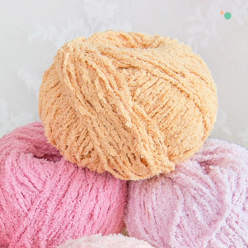ZENGLONG wholesale 3ply 50g 100% polyester hand knitting soft chunky fluffy half velvet yarn knitted crochet fancy velvet yarn