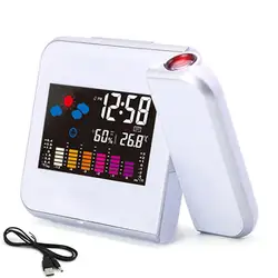 Smart Electronic Led Weather Forecast Digital Projection Alarm Clock