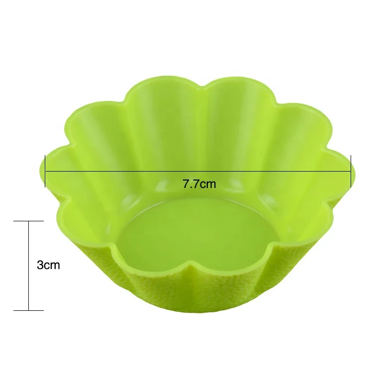 Hot Sale Silicone Liner Cupcakes Flower Shaped Individual Cupcake