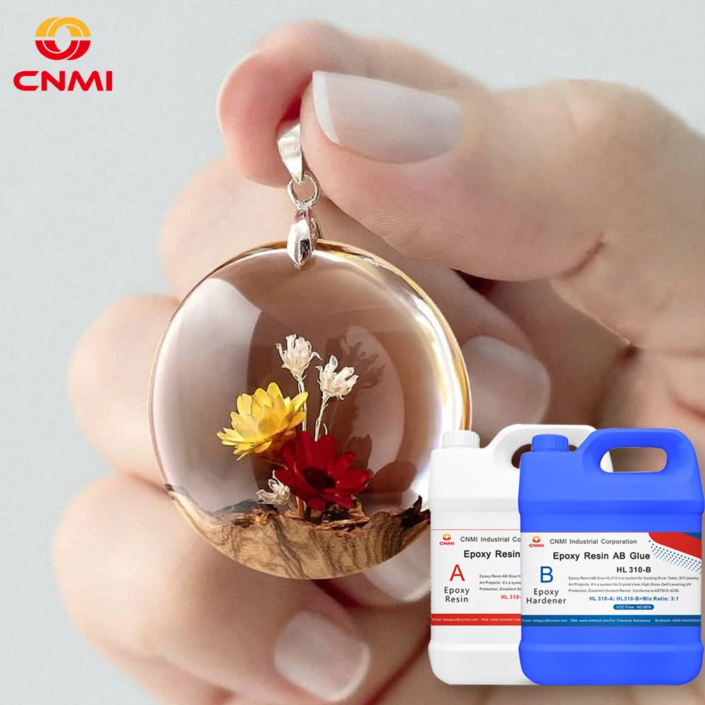 CNMI Epoxy Resin AB Glue  Crystal Liquid Food Grade Safe Clear Epoxy Resin Kit River Table HL521  Deep infusion 10-15 cm