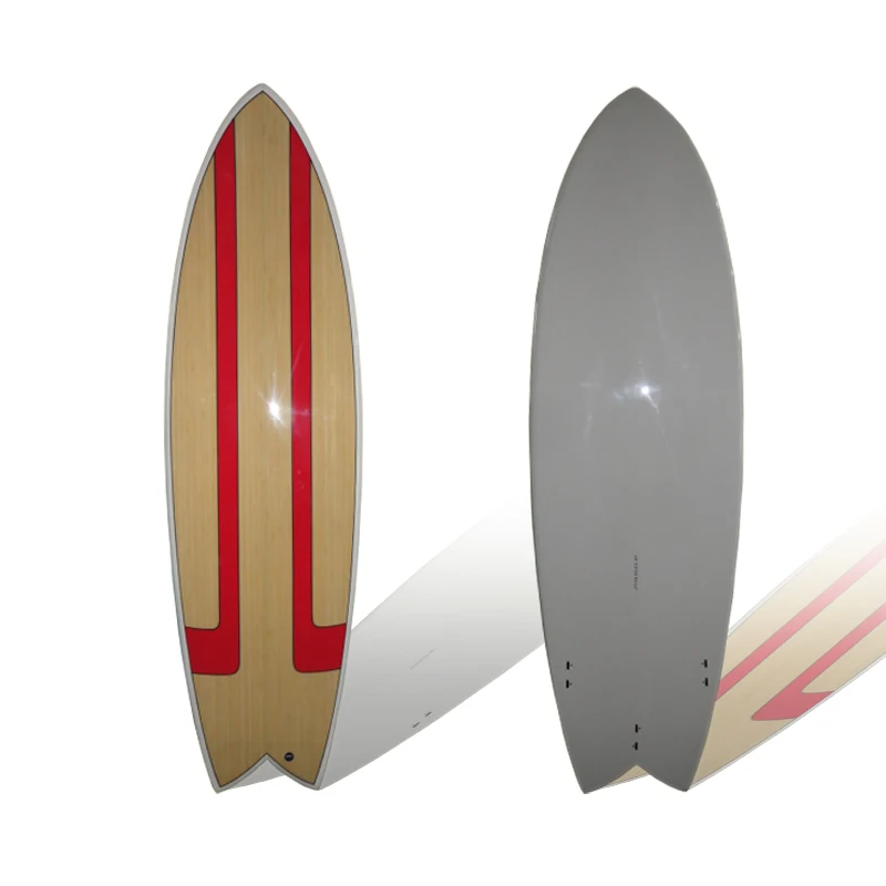 PU Polyurethane Resin Fiberglass Surf Board High Impact Resistant Water Jet Surfboard Customized wooden surfboard