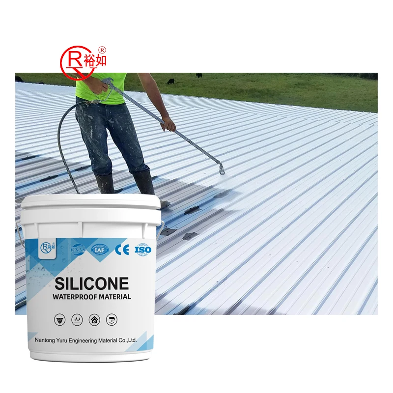 YURU Manufacturer Waterproof Liquid Silicone Roof Coating 100% Silicone Waterproof Coating