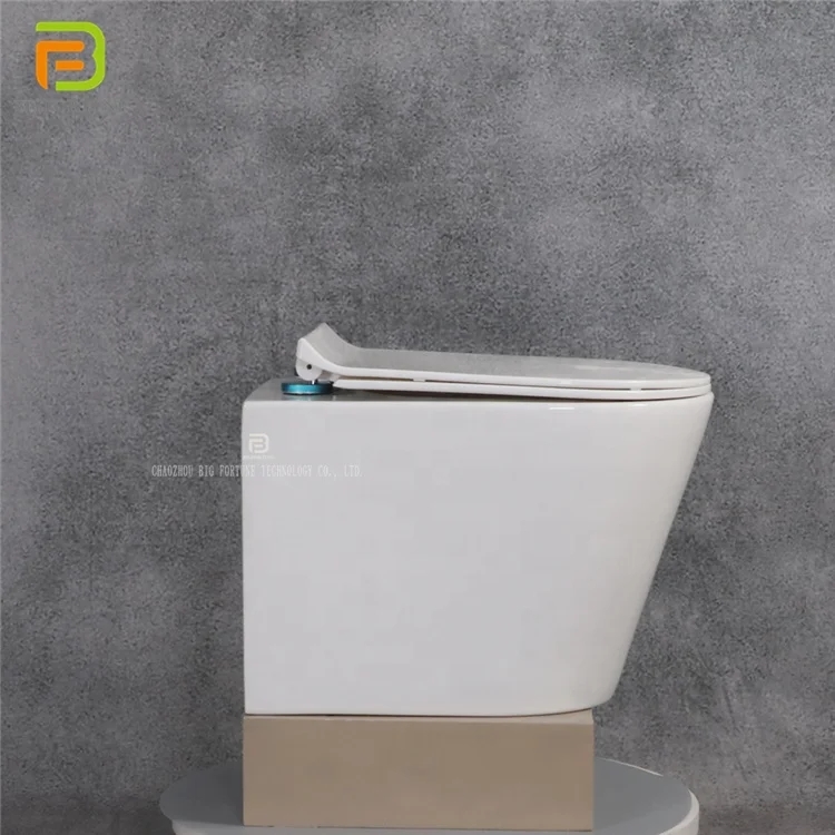 Hot Sale Ceramic Floating Toilet Commode Round Wc Wall Mounted Toilet White Bathroom Rimless Wall Hung Toilet