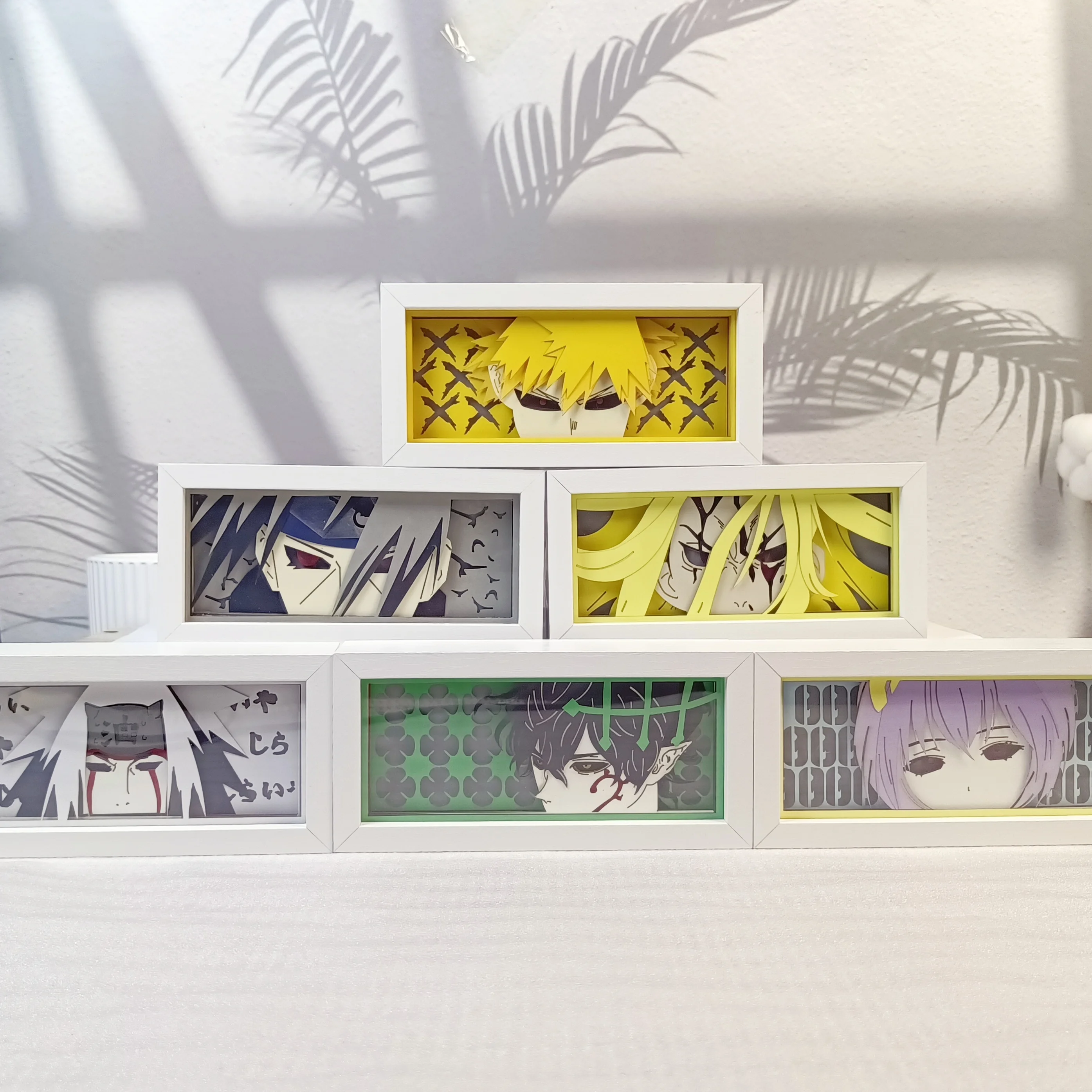 Anime 3D Shadow Lamp Manga Night Light Laser Carving Paper Lamp Light Box Table Lamp Room Decoration Perfect for Party and Gift