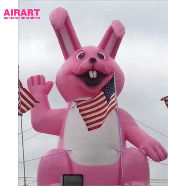 Easter Decoration Giant Inflatable Hopping Bunny Pink Hope Rabbit Balloons (1600201613830)