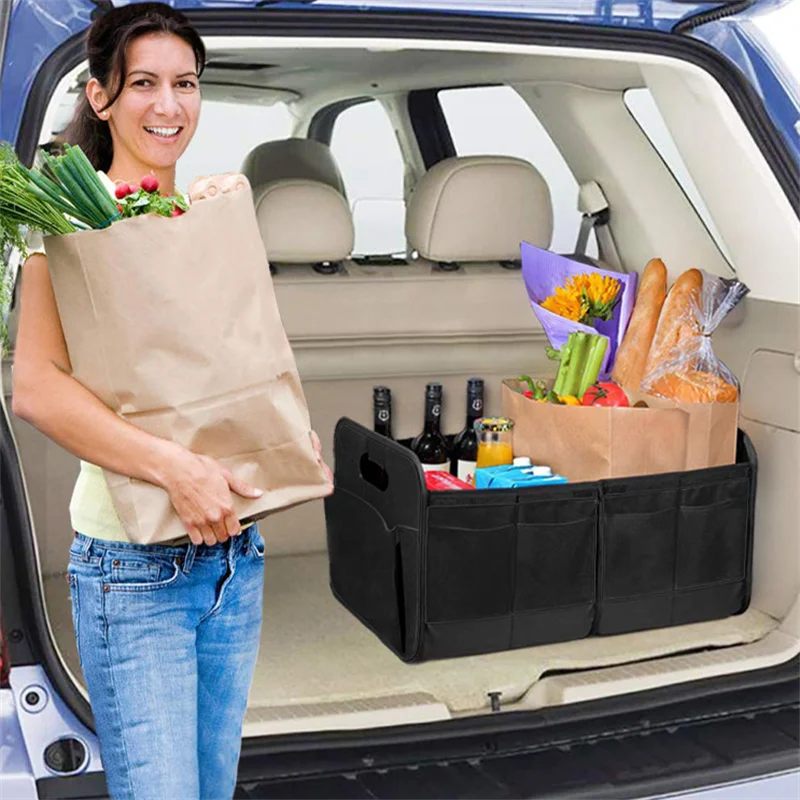 Large capacity foldable car trunk storage box Car storage bag Oxford fabric organizer supplies