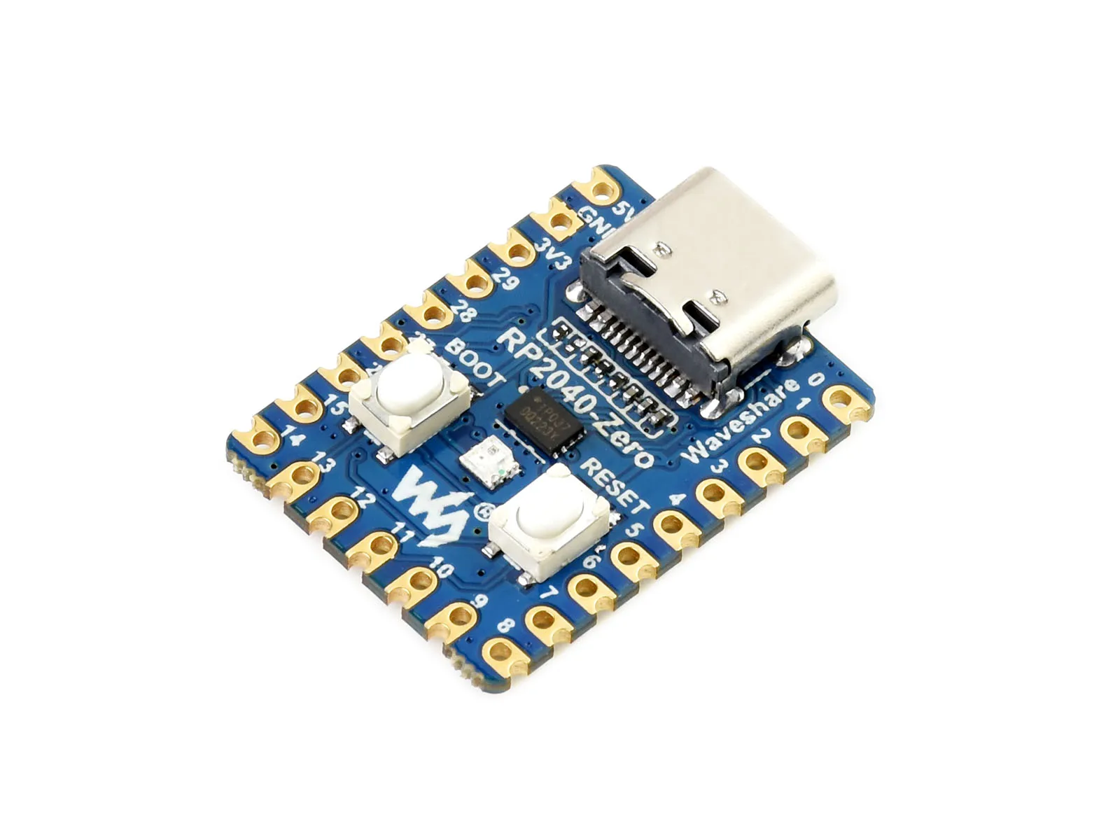 Waveshare RP2040-Zero, a Pico-like MCU Board Based on Raspberry Pi MCU RP2040, Mini ver.