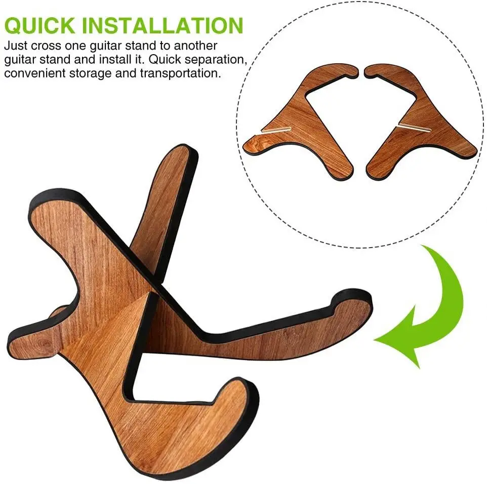 Wholesale musical instrument acoustic guitar accessories wooden acoustic guitar stand
