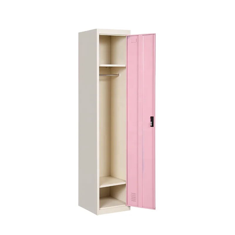 Strong structure  cheap dorm steel metal locker 1 door wardrobe