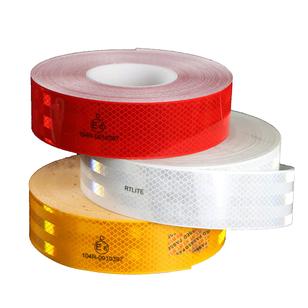 RTLITE Certificated ECE 104R Raduim Sticker  Original Edge Sealed Reflective Tape Sticker for Truck Road Traffic Safety